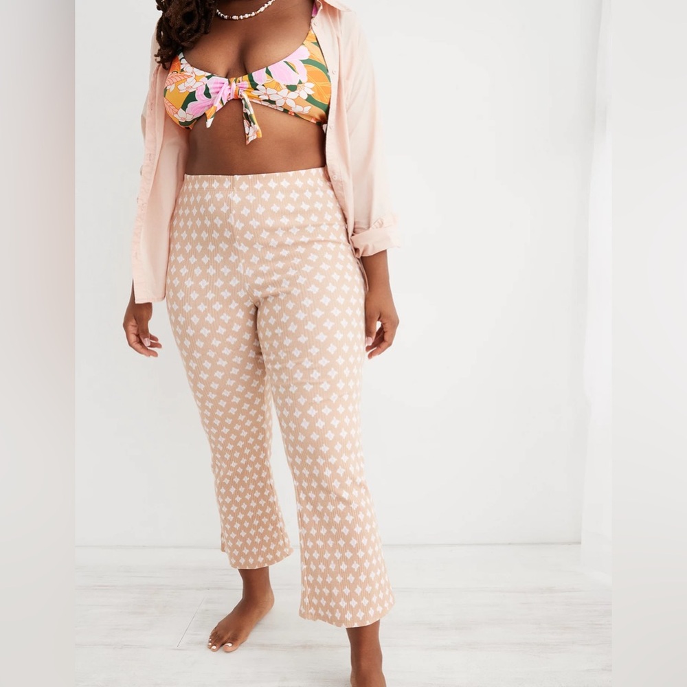 Aerie High Waisted Cropped Kick Flare Pant